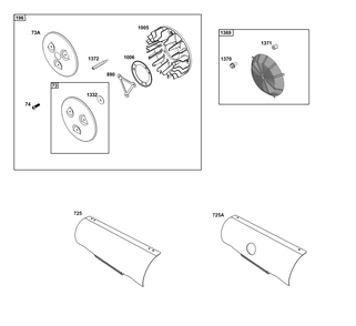 Part Location Diagram of 995019 Briggs and Stratton FLYWHEEL GUARD KIT
